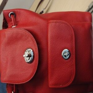 Red Coach mini backpack